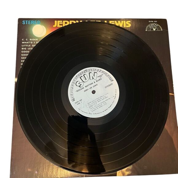 RARE JERRY LEE LEWIS “ROCKIN’ RHYTHM & BLUES” VINYL RECORD LP SUN RECORDS - Picture 5 of 7